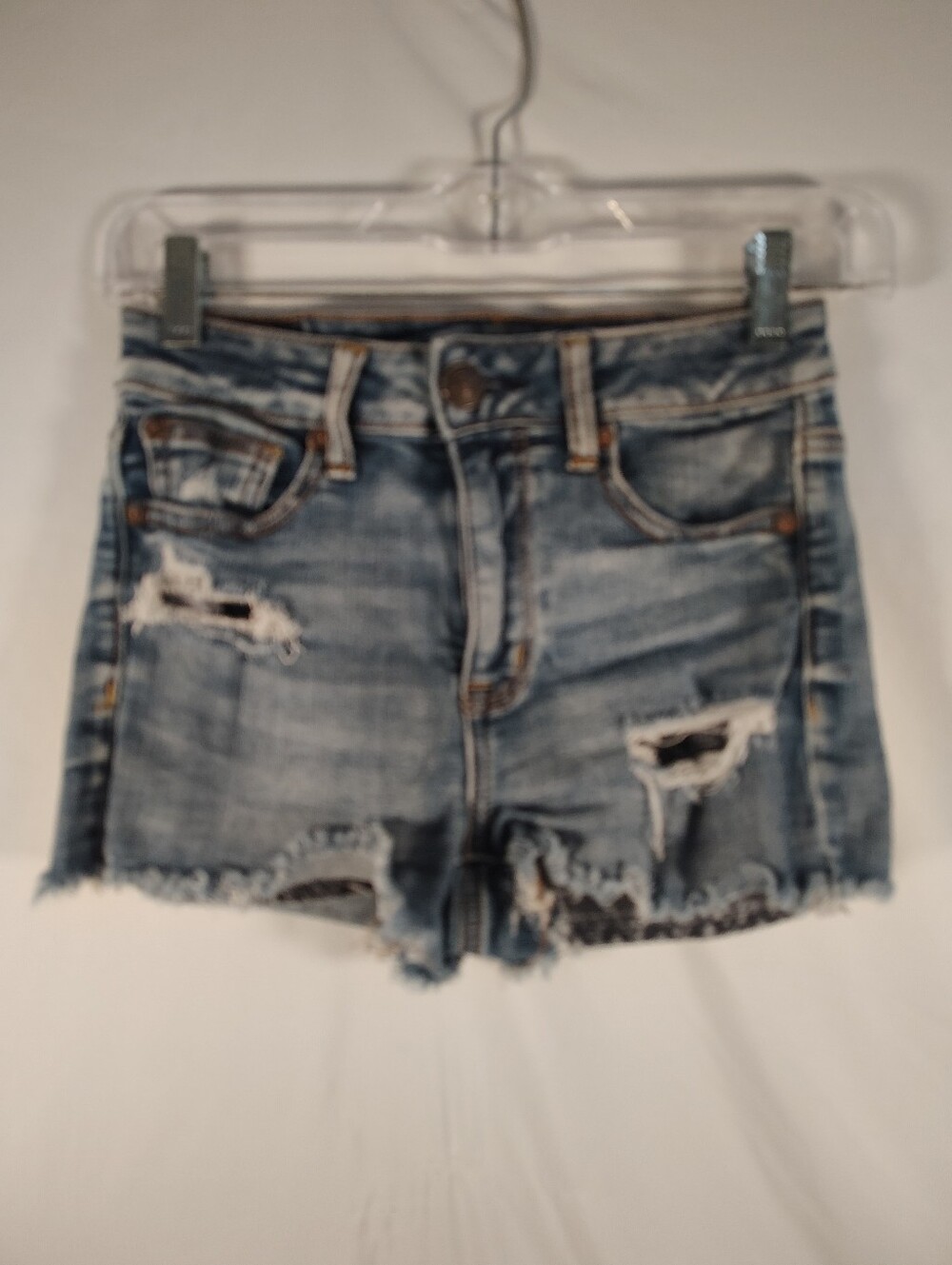 American Eagle Distressed Denim Jean Shorts Women's 0